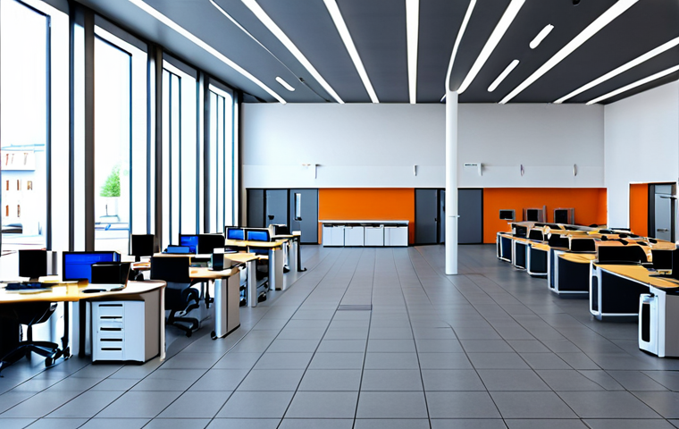지방행정사 분야의 전문가 인터뷰 - Modernized Town Hall**
"The interior of a bright, modern town hall, showcasing electronic document ...
